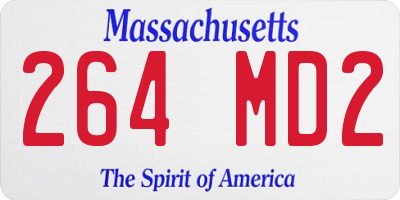MA license plate 264MD2