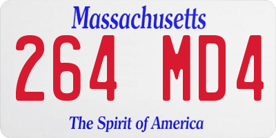 MA license plate 264MD4
