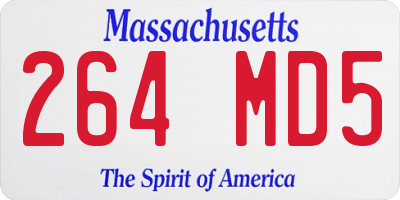 MA license plate 264MD5