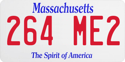 MA license plate 264ME2