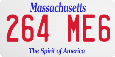 MA license plate 264ME6