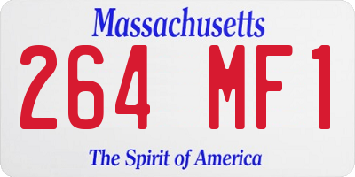 MA license plate 264MF1