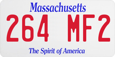 MA license plate 264MF2