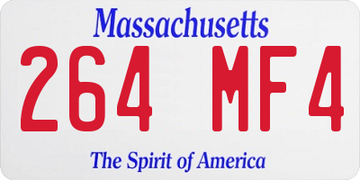 MA license plate 264MF4