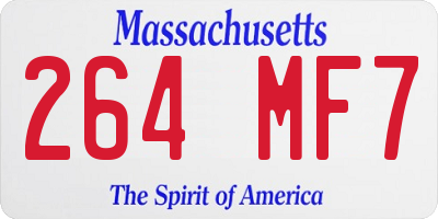 MA license plate 264MF7