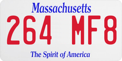 MA license plate 264MF8