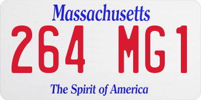 MA license plate 264MG1