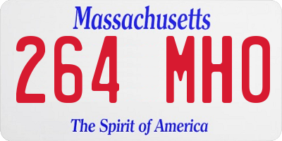 MA license plate 264MH0