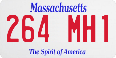 MA license plate 264MH1