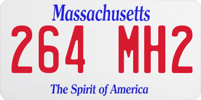MA license plate 264MH2