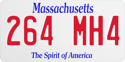 MA license plate 264MH4