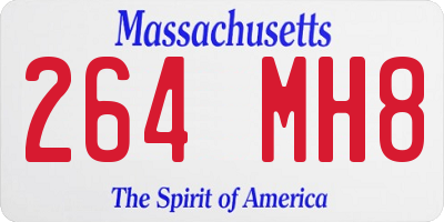 MA license plate 264MH8