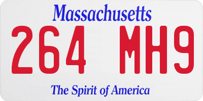 MA license plate 264MH9