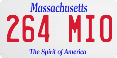 MA license plate 264MI0