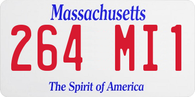 MA license plate 264MI1