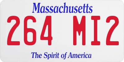 MA license plate 264MI2