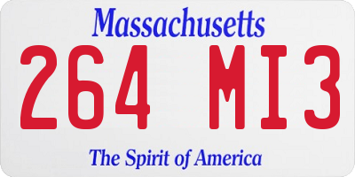 MA license plate 264MI3
