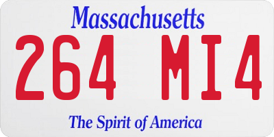 MA license plate 264MI4