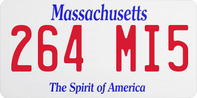 MA license plate 264MI5