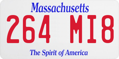 MA license plate 264MI8