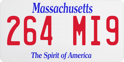 MA license plate 264MI9