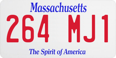 MA license plate 264MJ1