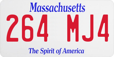 MA license plate 264MJ4