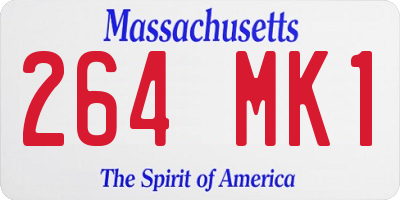 MA license plate 264MK1