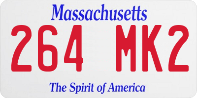 MA license plate 264MK2
