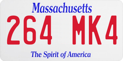 MA license plate 264MK4