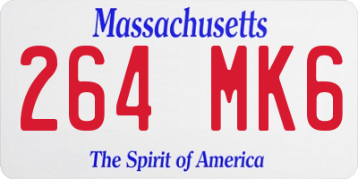 MA license plate 264MK6