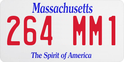 MA license plate 264MM1