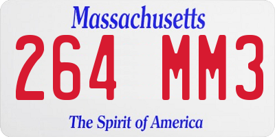 MA license plate 264MM3