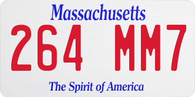 MA license plate 264MM7