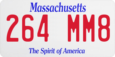 MA license plate 264MM8