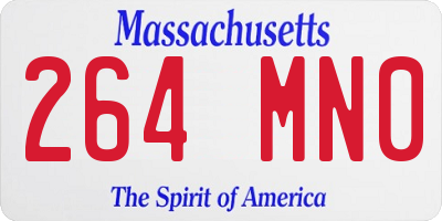 MA license plate 264MN0