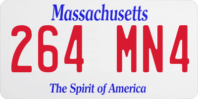 MA license plate 264MN4