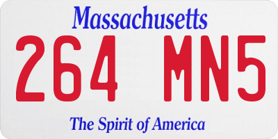 MA license plate 264MN5