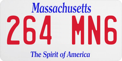 MA license plate 264MN6