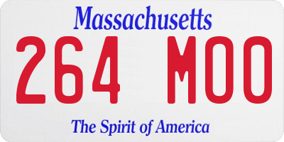 MA license plate 264MO0