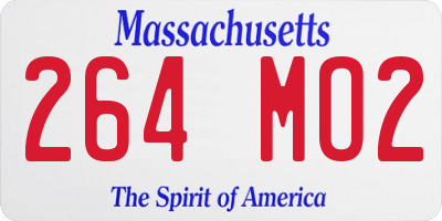 MA license plate 264MO2