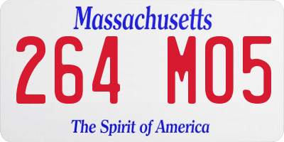 MA license plate 264MO5