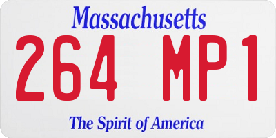 MA license plate 264MP1