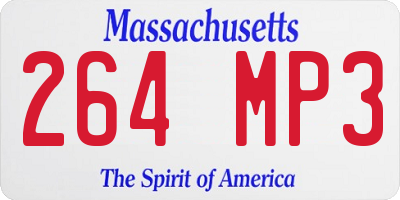 MA license plate 264MP3