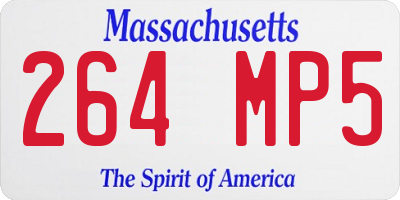 MA license plate 264MP5