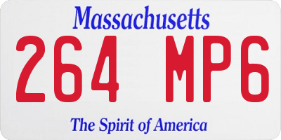 MA license plate 264MP6