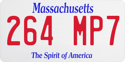MA license plate 264MP7