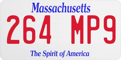 MA license plate 264MP9