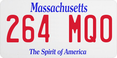 MA license plate 264MQ0