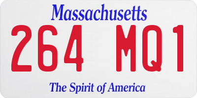 MA license plate 264MQ1